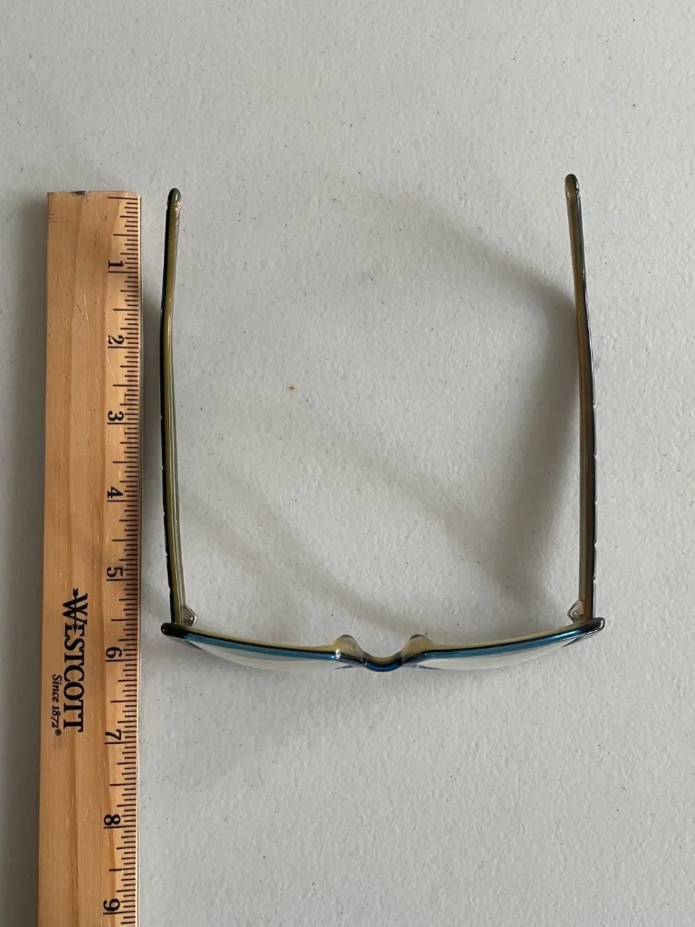 Vintage 90s Square Office Siren Eyeglasses Burgundy Frame with Blue